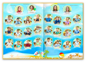 Выпускной альбом для сада времена года виньетки