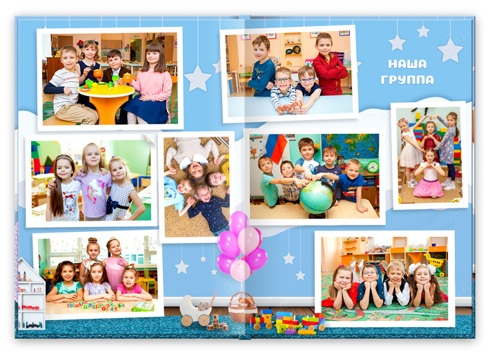 Книга Детский, вариант Лайт+, разворот Группа Лайт 1