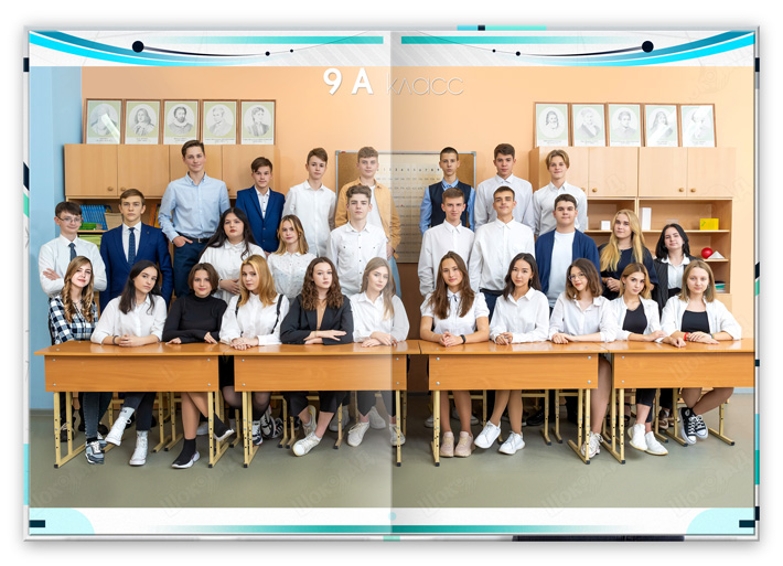 Выпускной альбом оригинальный с общим фото