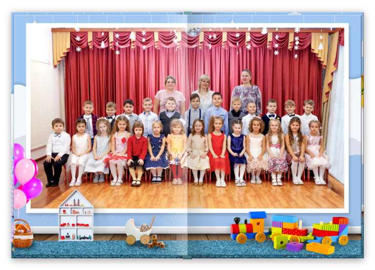 Книга Детский, вариант Лайт+, разворот Общее фото