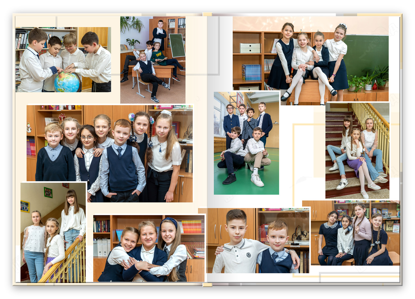 Альбом для 1-4 класса Ступеньки 3 разворот в классе
