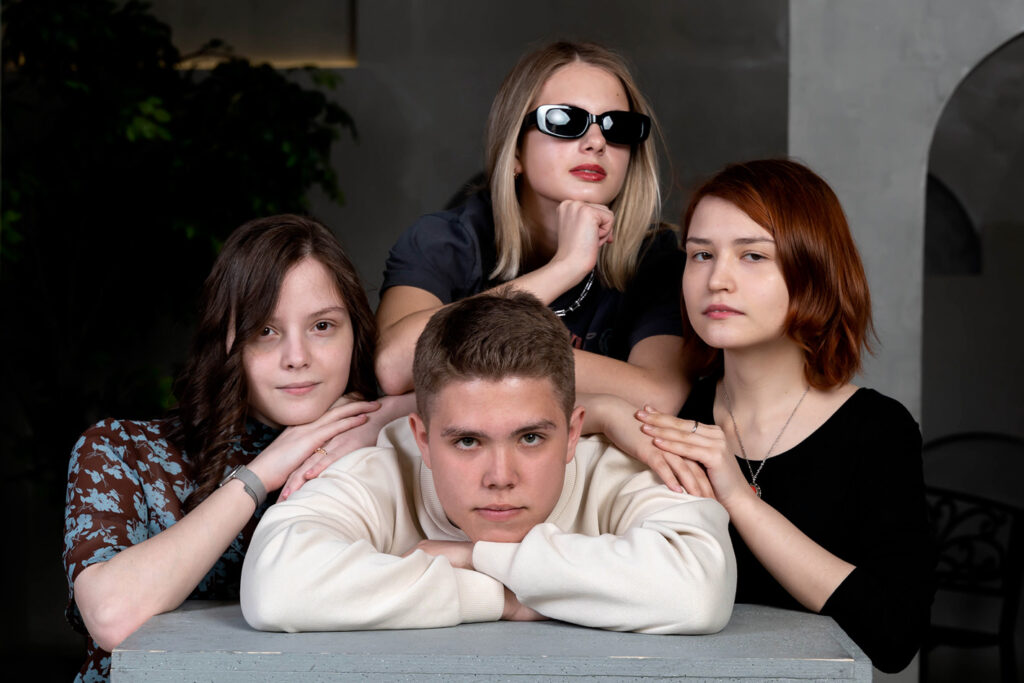 съемка на выпускные альбомы 9-11 класса, Московская студия