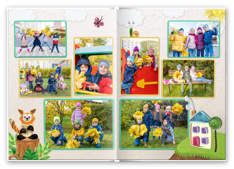 Книга Солнечный, вариант Лайт+, разворот Прогулка